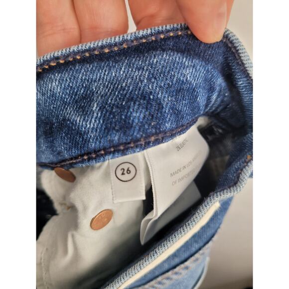 Grlfrnd Revolve NWOT Piper Super High Rise Stretch Slim Crop Laurel Canyon 26 - Picture 10 of 12